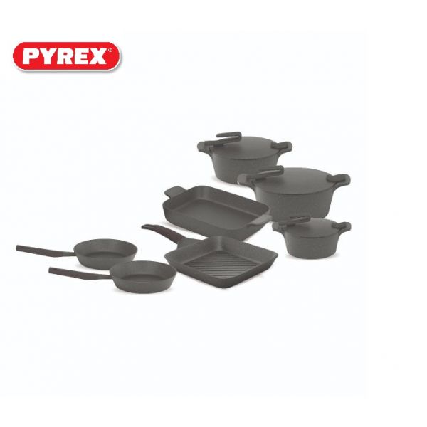 طقم حلل 14 ق جرانيت ارتيسان رمادى بيركس