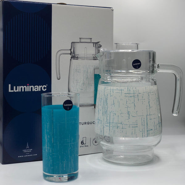 طقم عصير 7 ق بوبي تركواز لومينارك