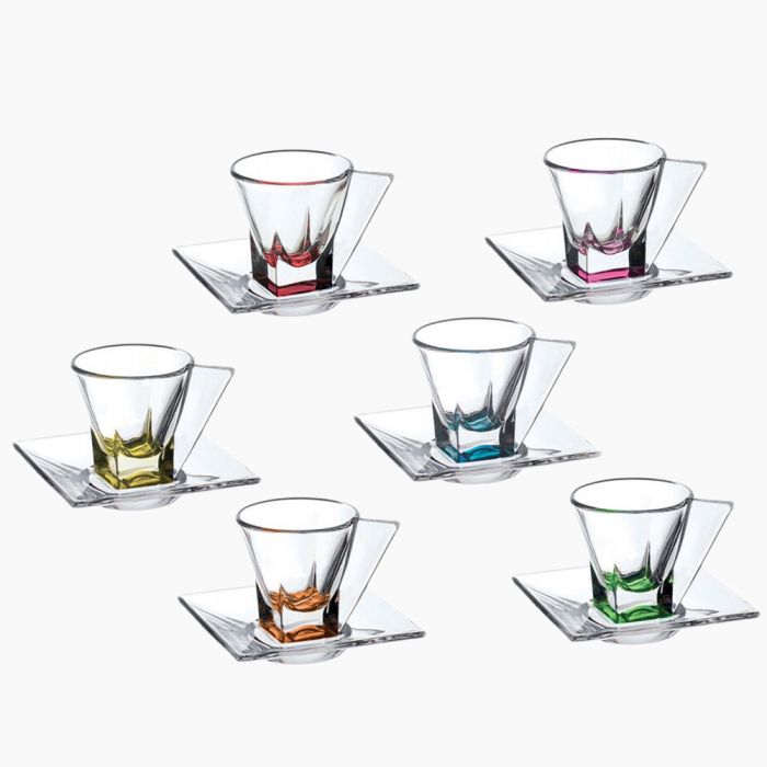 طقم 6 فنجان قهوة 7 س ل الوان فوزيون