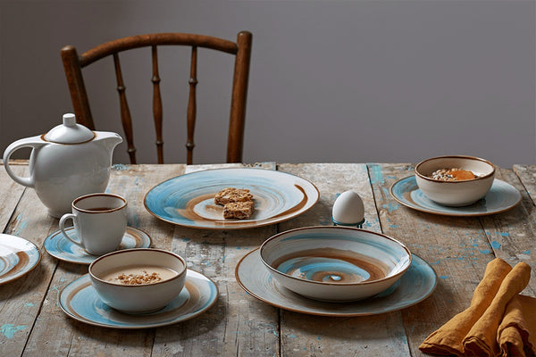 طقم عشاء 30 ق بورسلين ميكس كلر يخلي سفرتك تحفة وشكله أنيق جدًا، مناسب لكل بيت مصري.