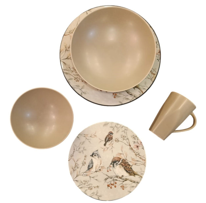 طقم عشاء 30 ق كوب كافيه عصفورة كود 24 يخلي سفرتك تحفة وشكله أنيق جدًا، مناسب لكل بيت مصري.