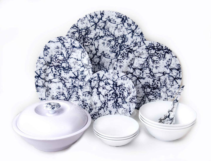 طقم ميلامين 38 ق مدور ترى ازرق