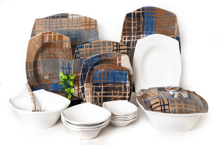 طقم ميلامين 38 ق مربع سكاى بيج * ازرق