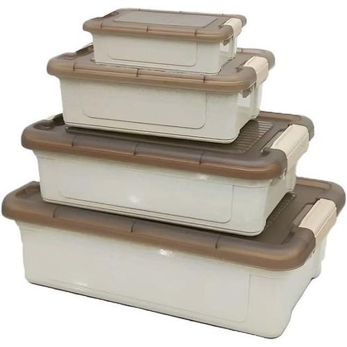 طقم حافظة طعام 4ق مربع بيج مينتو اكسا