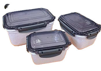 طقم حافظة طعام 3ق مربع بيج مينتو اكسا