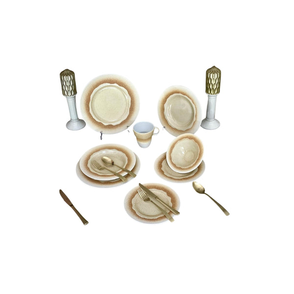 طقم عشاء 30 ق دويتو بيج يخلي سفرتك تحفة وشكله أنيق جدًا، مناسب لكل بيت مصري.