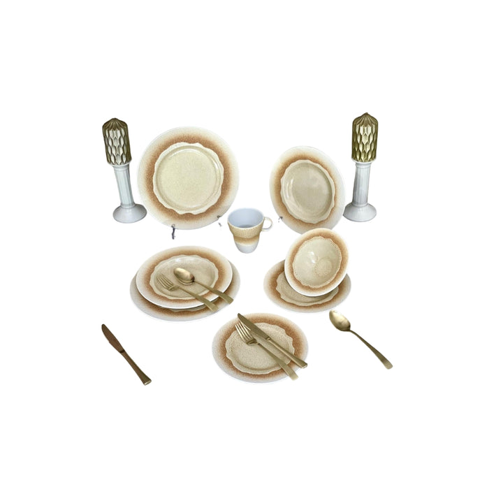 طقم عشاء 30 ق دويتو بيج يخلي سفرتك تحفة وشكله أنيق جدًا، مناسب لكل بيت مصري.