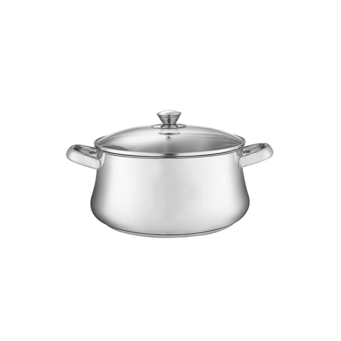 حلة يد ستنلس غطاء زجاج 16