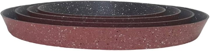 طقم 4 صينية بيتزا جرانيت روز سافلون