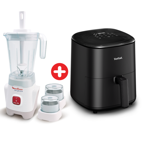 قلاية هوائية تيفال 5 لتر + خلاط مولينكس