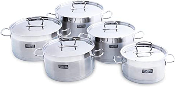 طقم حلل 10 ق استانلس كلاسيك يونيستيل