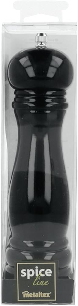 مطحنة بهارات 22 سم خشب اسود ميتاليتكس