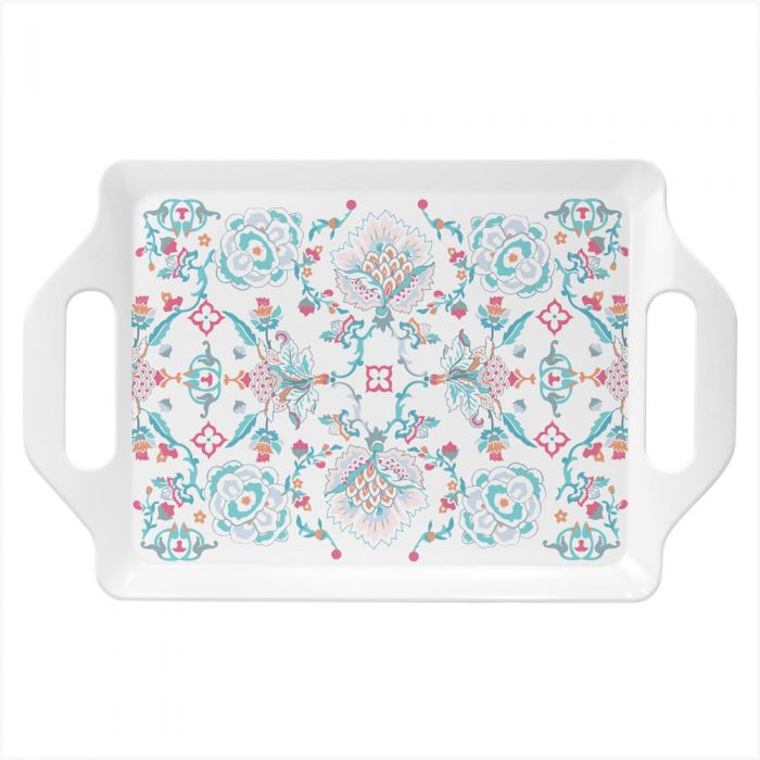 طقم صينية 3ق ميلامين فلورينا