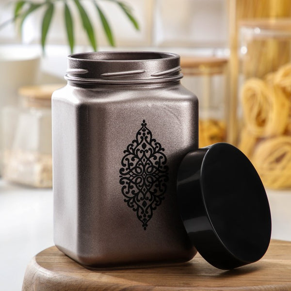 برطمان 1لتر غطاء اسود ميتالك
