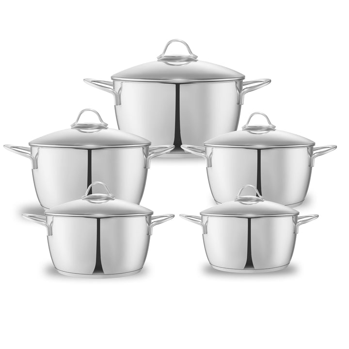 طقم حلل 10 ق غطاء استانلس موديرنا تيفال