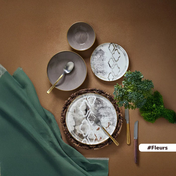 FLEURS طقم عشاء 24 ق تركى لامع