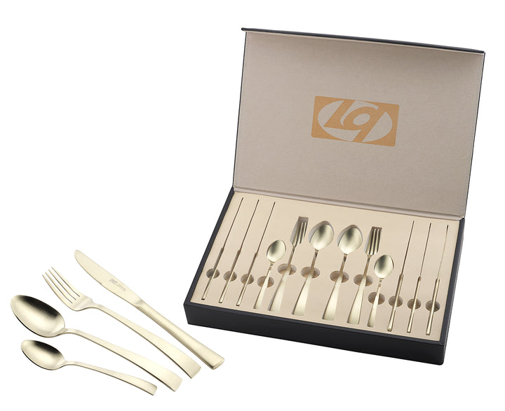 طقم شوك وملاعق 24 ق تيتانيوم شامبين مط