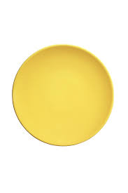 طبق مسطح27سم بورسلين هارليك اصفر كوتاهيا