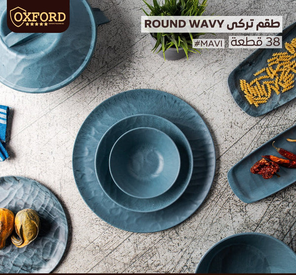 طقم 38 قطعه ميلامين مدور مافى تركي