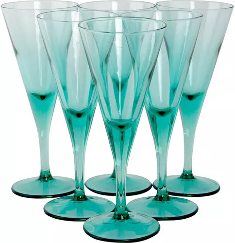 طقم 6 كاس 200 س ل تركواز في لاين