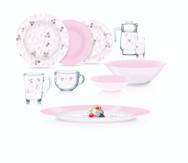 طقم عشاء لومينارك46ق فوجينا وايت×بينك اماراتى