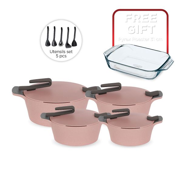 طقم حلل 17 ق جرانيت ارتيسان روز بيركس