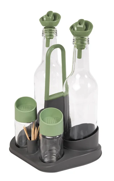 طقم خل و زيت 6 ق اكريلك باستاند هيريفين