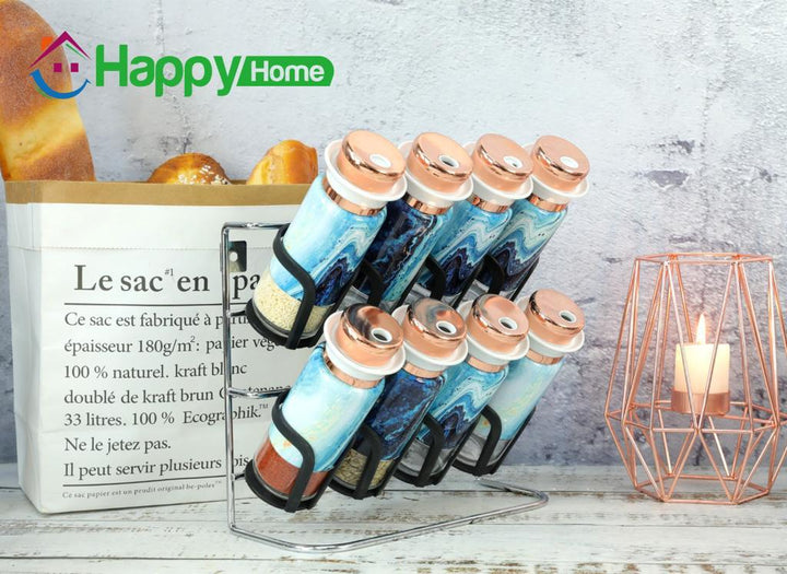 طقم توابل8ق تركواز رخامى باستاندهابى هوم